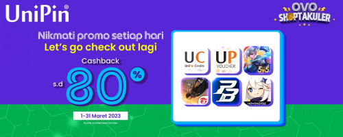 Rayakan Shoptakuler OVO di UniPin Cashback 80% OVO Points!